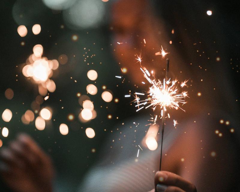 brennende Wunderkerze